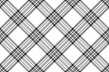 Yard check pattern background, service texture plaid tartan. Skill fabric textile vector seamless in white and grey colors.