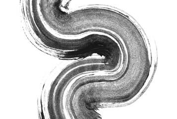 Realistic rough black marker. Set of ink lines. The doodle is drawn on a white isolated background with a black marker. Hand painted. Black marker on paper isolated on white background