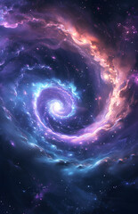 Mystical beautiful space. Unforgettable diverse space background , Spiral galaxy in deep space