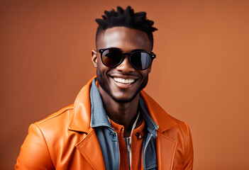 Handsome african male fashion model