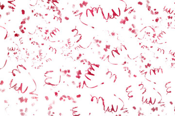 Background with a bright confetti on a white background. Illustration on transparent background