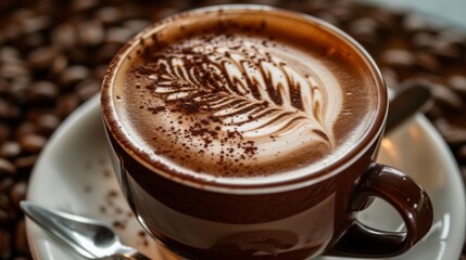 Chocolate shape Coffee Cafe Latte Art,