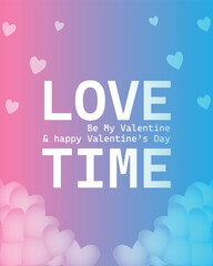 Naklejka premium Happy valentines day. Vector banner, greeting card, flayer, poster, with text Happy valentines day