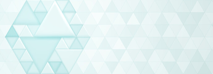 Abstract background with pattern of small triangles and several large  triangular shapes in light blue colors