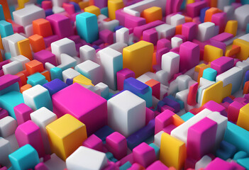 abstract colorful 3d shape,
