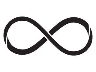 infinity symbol  - simple with discontinuation - isolated - vector .Infinity vector eps symbol illustration isolated on white background.