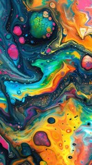 marbled watercolor neon