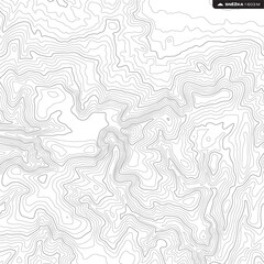 Vector background with black textured topographical contour of the highest mountain of the Czech Republic named Snezka. White background