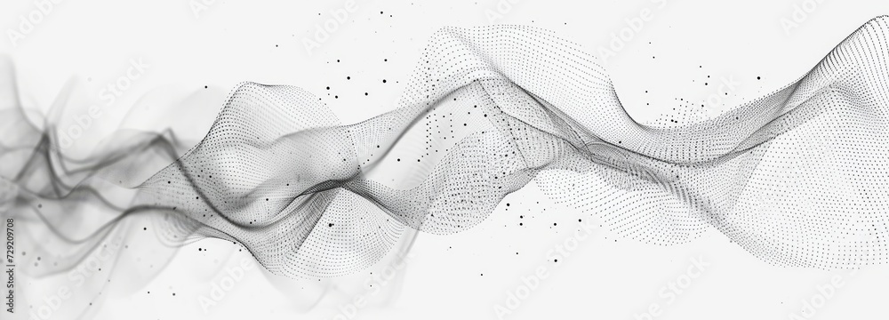 Poster vector abstract network of lines in grids and points on white background