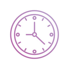 clock icon with white background vector stock illustration