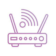 modem icon with white background vector stock illustration