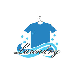 Laundry logo design with premium concept and new idea