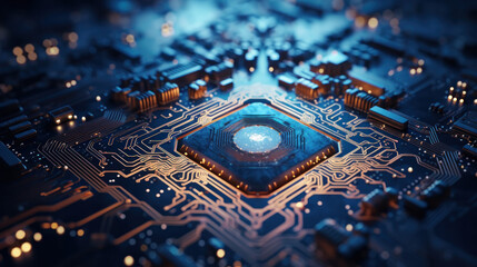 Close-Up of a Computer Circuit Board