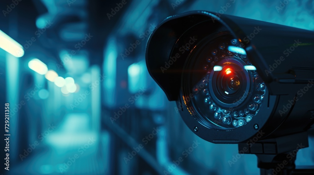 Poster close-up shot of a camera with a blurred background. ideal for photography enthusiasts and professio