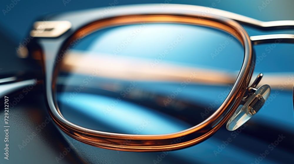 Aufkleber Glasses sitting on top of a table. Versatile image for various themes and concepts