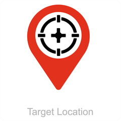 Fototapeta premium target location and target icon concept