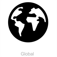 global and location icon concept