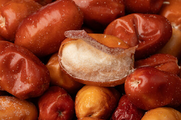 Silver berry or oleaster full frame as background close up