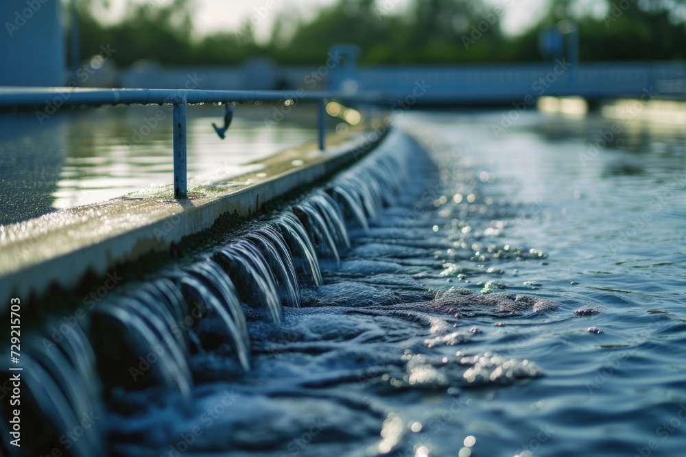 Aufkleber water flowing down the side of a pool. suitable for use in advertisements, websites, and social medi