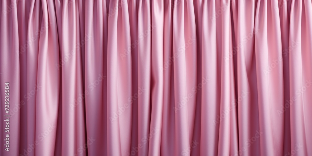 Poster Close-up view of pink curtains, perfect for adding a touch of color and elegance to any room