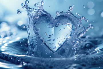 Heart-Shaped Water Splash