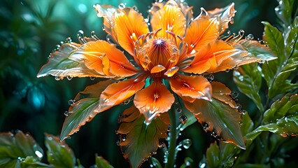 Orange tiger lily, Generative AI
