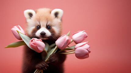 Cute red panda