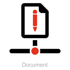 E document and education icon concept