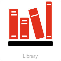 Library and education icon concept