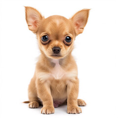 Fototapeta premium Chihuahua dog isolated on white background with full depth of field and deep focus fusion 