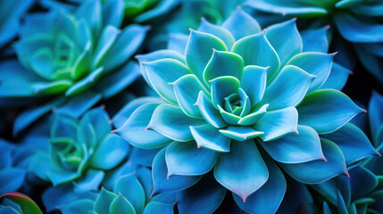Close-Up of Blue Plant With Green Leaves - Powered by Adobe