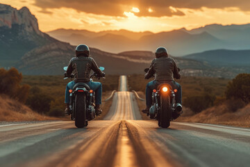 Photo of men riding motorcycle