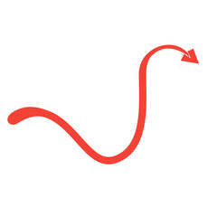 red devil tail vector element