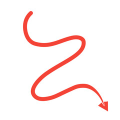 red devil tail vector element