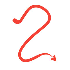 red devil tail vector element
