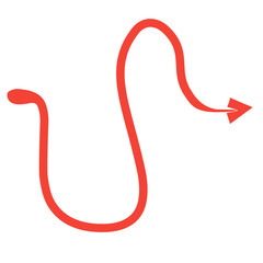 red devil tail vector element