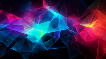 Fototapeta premium Colorful Neon Abstract Background With Black Background