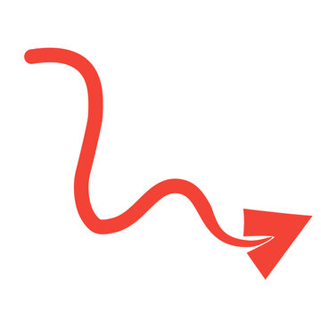 red devil tail vector element