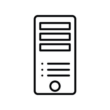 processer icon with white background vector stock illustration