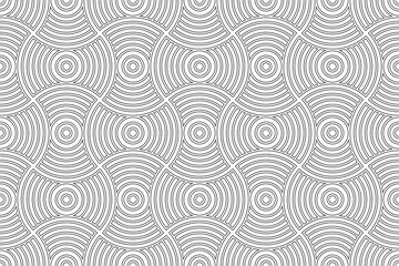 Abstract geometric pattern with circles , lines. Seamless vector background. White and black ornament. Simple lattice graphic design.