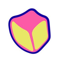 color icon abstract shape in vector. template for logo sign sticker design in flat style