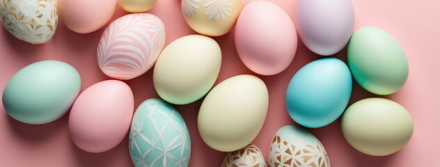 Fototapeta na wymiar Colorful Assortment of Easter Eggs