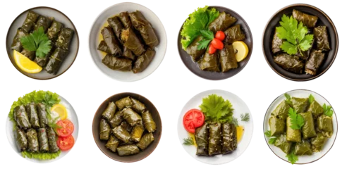 Tuinposter set of grape leaves l staffed wit rice © Clemency