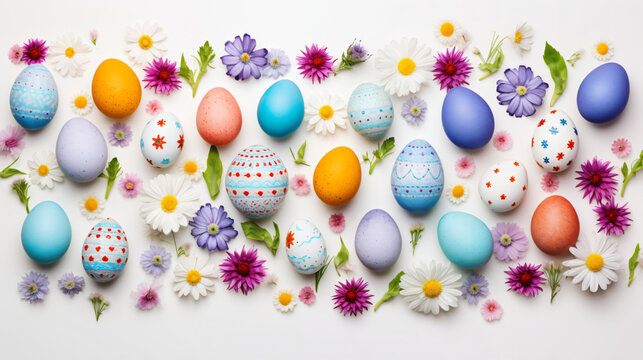 Easter eggs colored