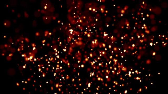 Gold particle transaction. Particles for reveal text or images. galaxy, internet, fiber, 4k, background for science and technology 