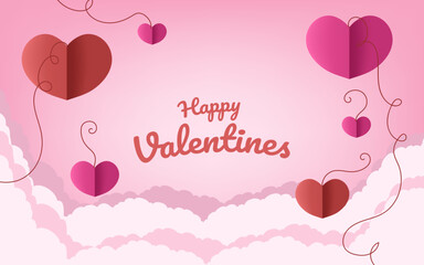 vector flat valentine's day background