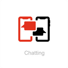 chatting and message icon concept