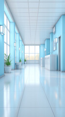 Obraz premium Blurred background of Hospital hallway. medicine concept.