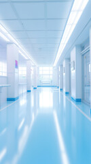 Blurred background of Hospital hallway. medicine concept.