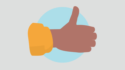 Vektor-Illustration einer Hand, die einen Daumen nach oben Geste - Stock Graphics